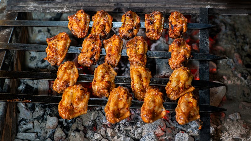 Dry Rub Smoked Wings with smoky seasoning